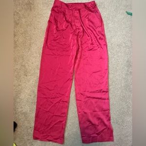 NWT hot pink stain wide leg trouser pants
